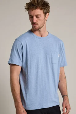Barkers Essential Tees^Anderson Slub Tee STONE BLUE