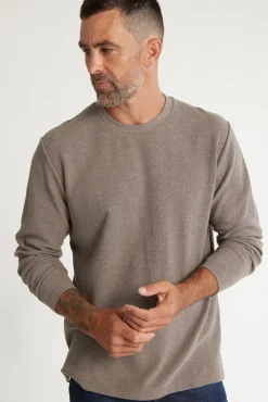 Barkers Sweatshirts & Hoodies^Avenue Waffle Crew WOOD MARL