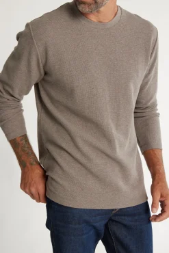Barkers Sweatshirts & Hoodies^Avenue Waffle Crew WOOD MARL