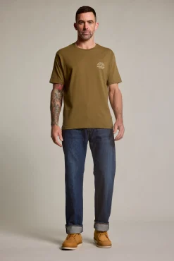 Barkers Graphic & Stripes^Axel Print Tee OLIVE