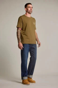 Barkers Graphic & Stripes^Axel Print Tee OLIVE