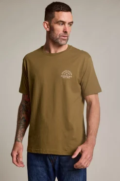 Barkers Graphic & Stripes^Axel Print Tee OLIVE