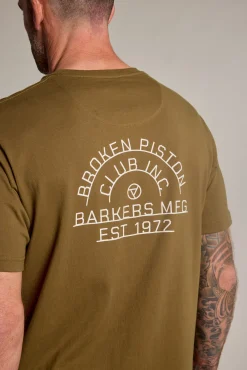 Barkers Graphic & Stripes^Axel Print Tee OLIVE