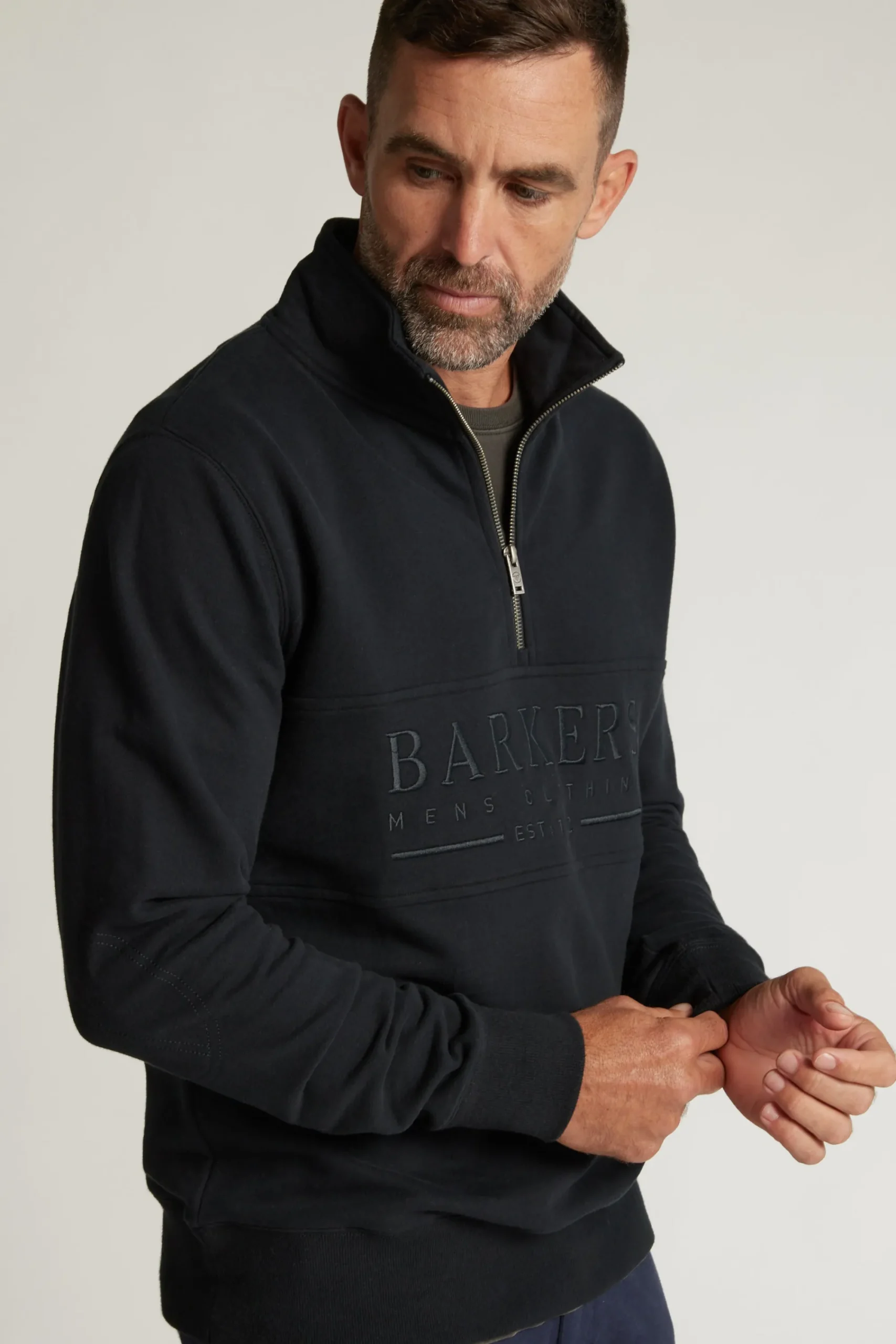 Barkers Sweatshirts & Hoodies^Heritage 1/4 Zip BLACK