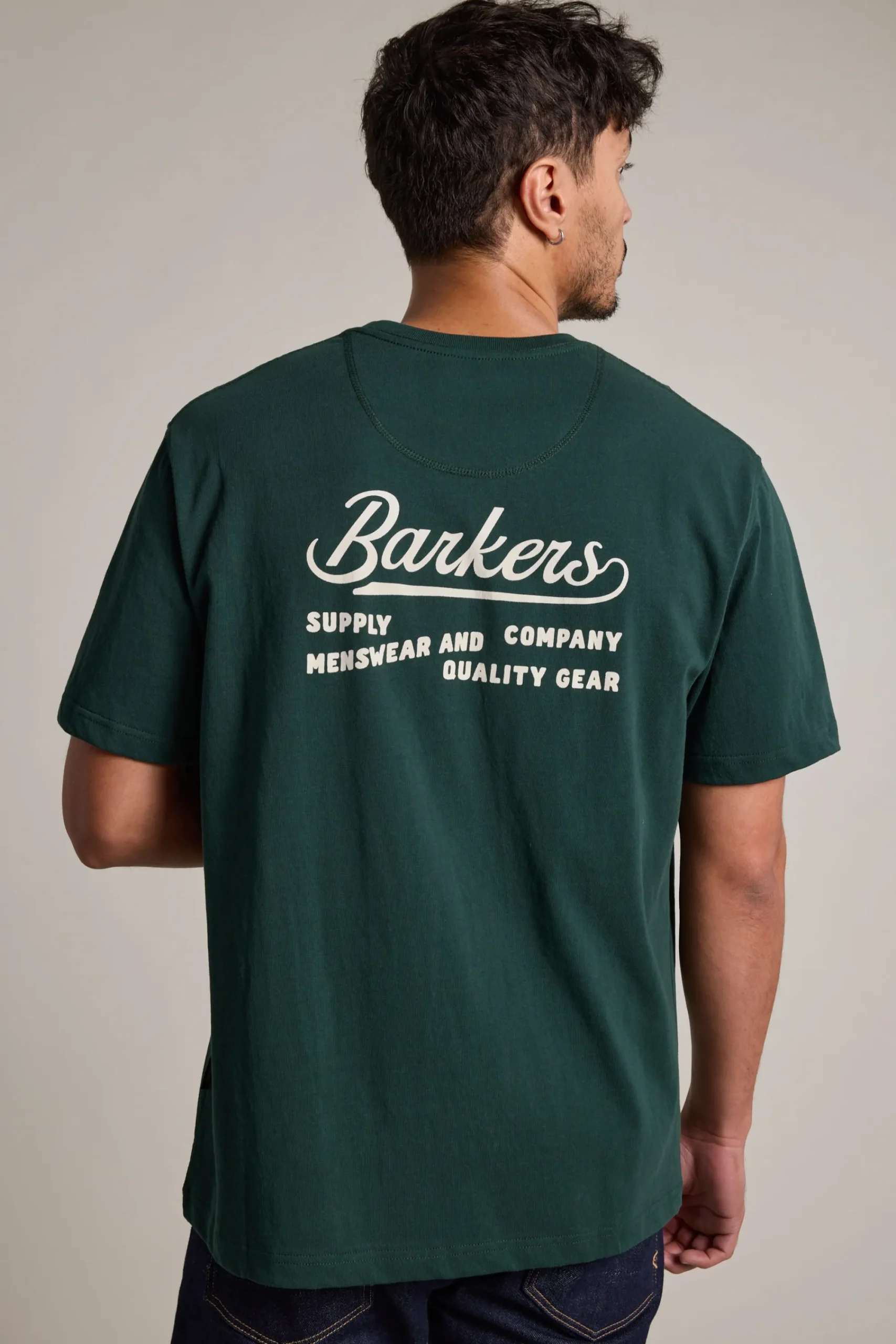 Barkers Graphic & Stripes^Supply Co Tee BOTTLE GREEN