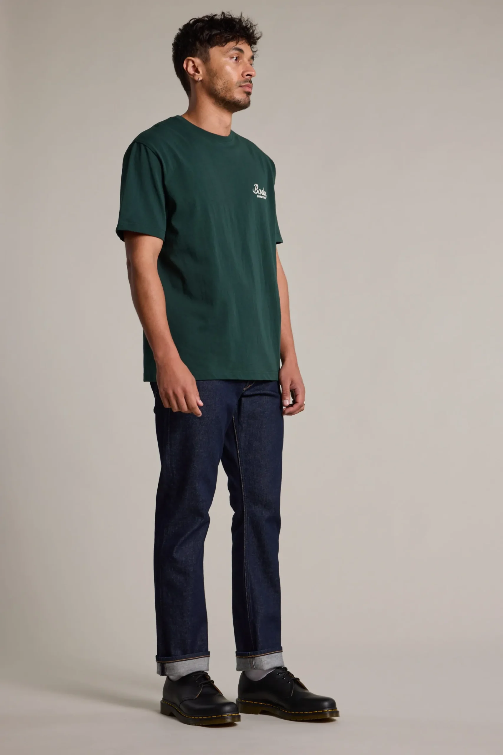 Barkers Graphic & Stripes^Supply Co Tee BOTTLE GREEN