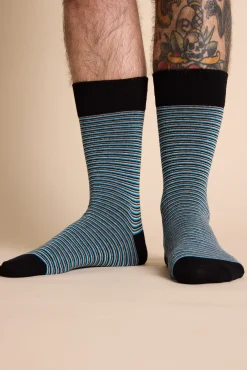 Barkers Socks|Socks^Brennan Stripe Sock BLACK