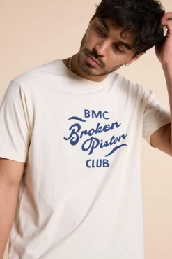 Barkers Graphic & Stripes^Broken Piston Club Tee ECRU