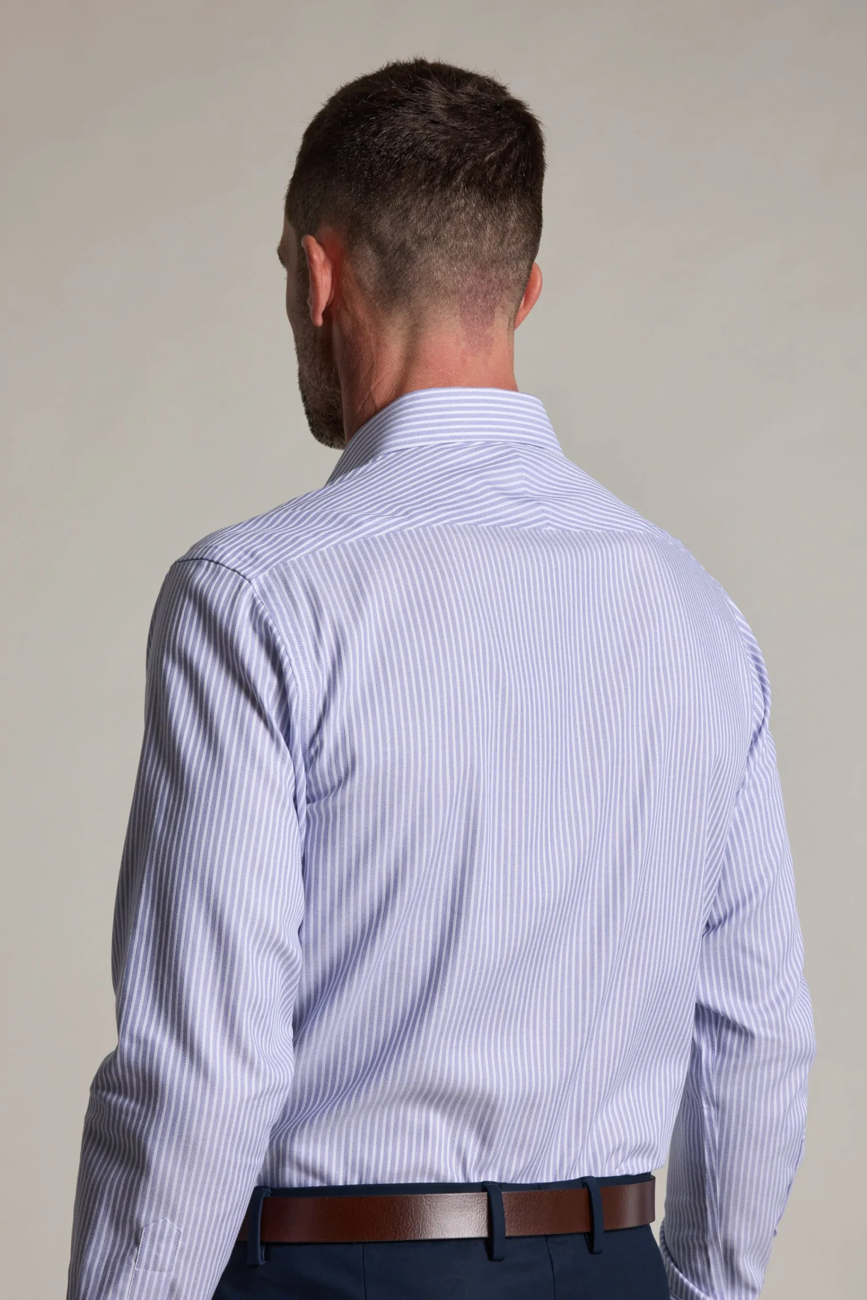 Barkers Eco Easy Care Shirts|Non-Iron Shirts^Chesdale Stripe Business Shirt BLUE STRIPE