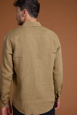 Barkers Casual Shirts|Casual Shirts^Dorset Linen Shirt CAMEL