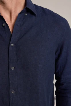 Barkers Tailored Fit Shirts|Tailored Fit Shirts^Dorset Linen Shirt INDIGO