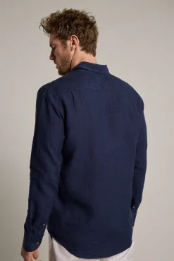 Barkers Tailored Fit Shirts|Tailored Fit Shirts^Dorset Linen Shirt INDIGO