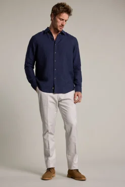 Barkers Tailored Fit Shirts|Tailored Fit Shirts^Dorset Linen Shirt INDIGO