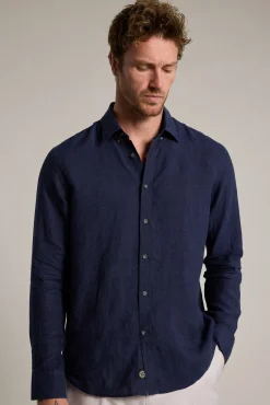Barkers Tailored Fit Shirts|Tailored Fit Shirts^Dorset Linen Shirt INDIGO