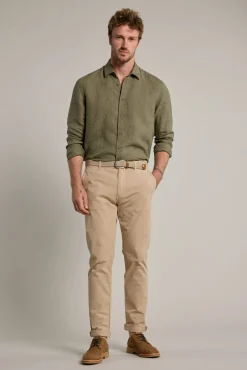 Barkers Tailored Fit Shirts|Tailored Fit Shirts^Dorset Linen Shirt OLIVE