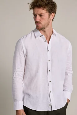 Barkers Tailored Fit Shirts|Tailored Fit Shirts^Dorset Linen Shirt WHITE