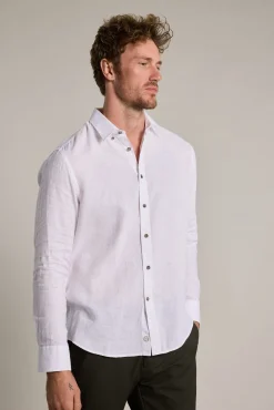 Barkers Tailored Fit Shirts|Tailored Fit Shirts^Dorset Linen Shirt WHITE
