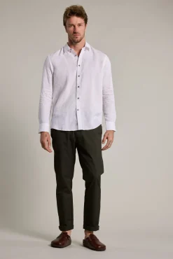 Barkers Tailored Fit Shirts|Tailored Fit Shirts^Dorset Linen Shirt WHITE