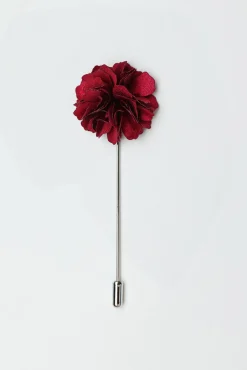 Barkers Other Accessories|Suiting Accessories^Fraser Flower Lapel Pin BURGUNDY