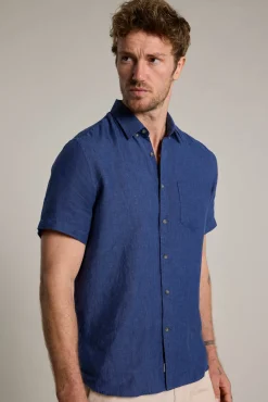 Barkers Casual Shirts|Casual Shirts^Gentry Linen Shirt COBALT