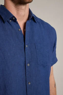 Barkers Casual Shirts|Casual Shirts^Gentry Linen Shirt COBALT
