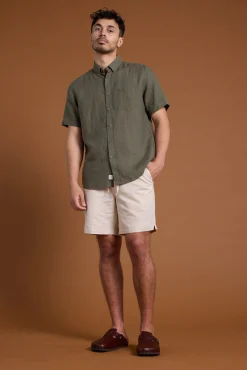 Barkers Casual Shirts|Casual Shirts^Gentry Linen Shirt GREEN