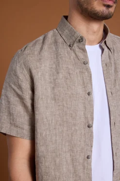 Barkers Casual Shirts|Casual Shirts^Gentry Linen Shirt OATMEAL