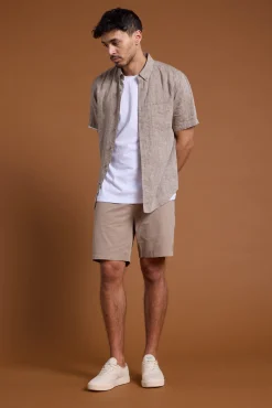 Barkers Casual Shirts|Casual Shirts^Gentry Linen Shirt OATMEAL