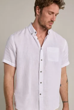 Barkers Casual Shirts|Casual Shirts^Gentry Linen Shirt WHITE