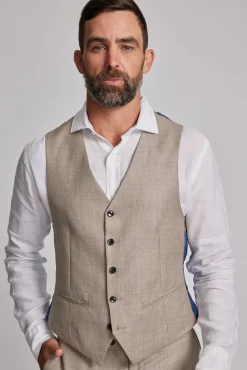 Barkers Waistcoats|Waistcoats^Grantley Linen Waistcoat