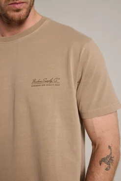 Barkers Graphic & Stripes^Horizon Print Tee TAUPE