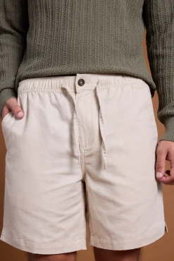 Barkers Shorts^Jasper Linen Weekend Short NATURAL
