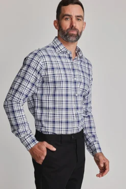 Barkers Classic Fit Shirts|Classic Fit Shirts^Kensington Check Business Shirt NAVY