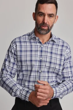 Barkers Classic Fit Shirts|Classic Fit Shirts^Kensington Check Business Shirt NAVY