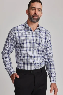 Barkers Classic Fit Shirts|Classic Fit Shirts^Kensington Check Business Shirt NAVY