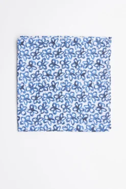 Barkers Pocket Squares|Suiting Accessories^Leafwood Linen Flower Pocket Square