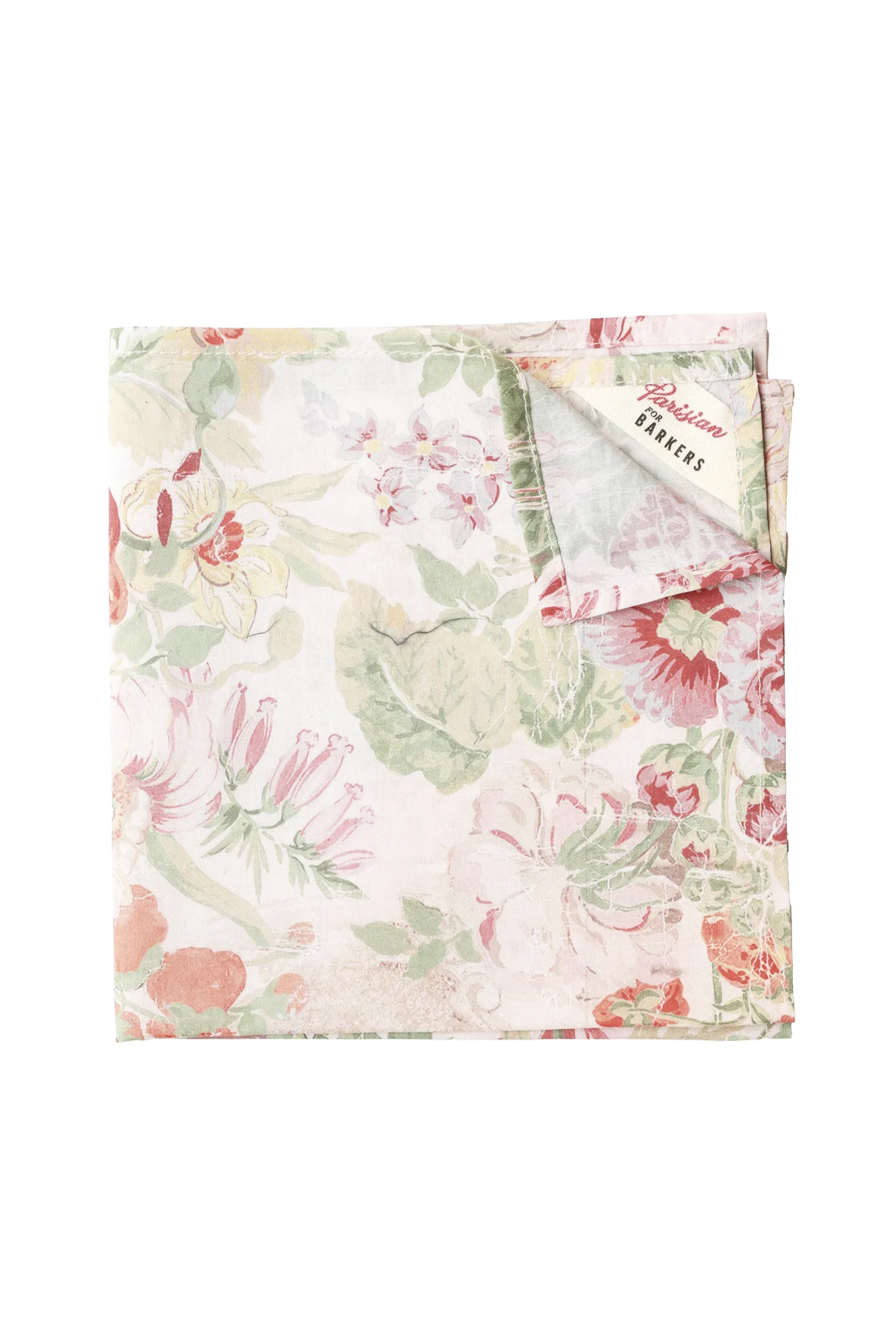 Barkers Pocket Squares|Suiting Accessories^Liberty Parchment Petals Pocket Square