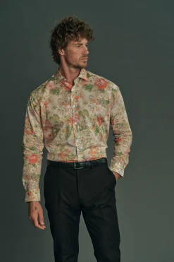 Barkers Dress Shirts|Dress Shirts^Liberty Parchment Petals Print Shirt