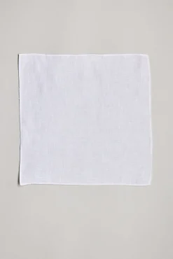 Barkers Pocket Squares|Suiting Accessories^Linen Pocket Square WHITE