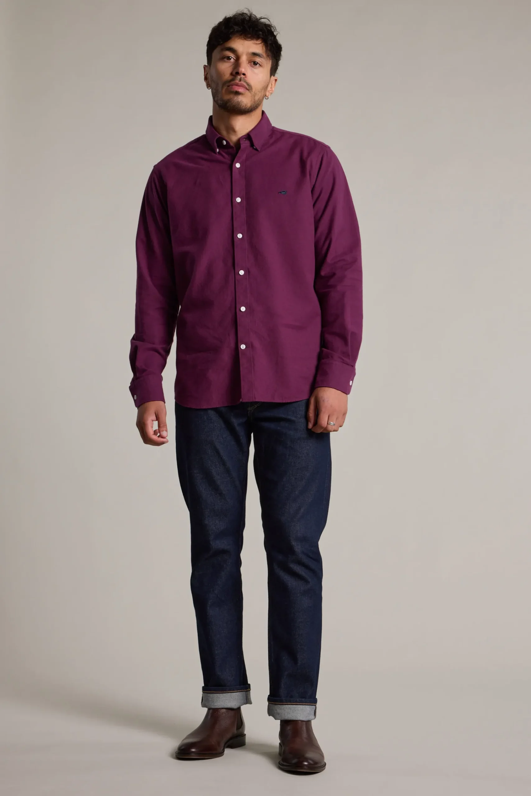 Barkers Classic Fit Shirts|Classic Fit Shirts^Maynard Oxford Shirt BERRY