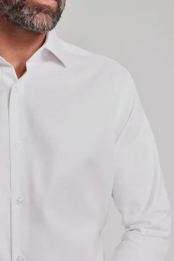 Barkers Eco Easy Care Shirts|Classic Fit Shirts^Mexted Texture Shirt WHITE