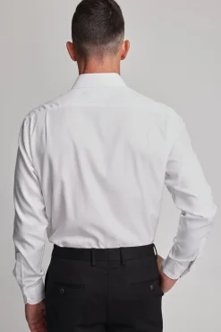 Barkers Eco Easy Care Shirts|Classic Fit Shirts^Mexted Texture Shirt WHITE