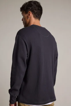 Barkers Cotton Knitwear^Monterey Waffle Crew CHARCOAL
