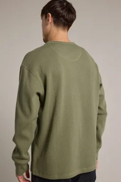 Barkers Cotton Knitwear^Monterey Waffle Crew SAGE