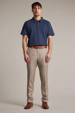 Barkers Polos|Polo Shirts^Newland Mercerised Texture Polo NAVY