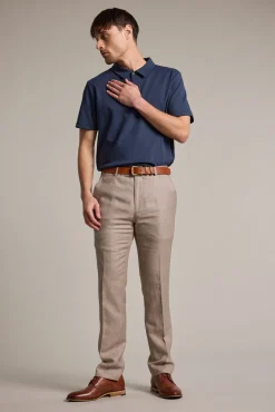 Barkers Polos|Polo Shirts^Newland Mercerised Texture Polo NAVY