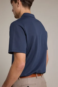 Barkers Polos|Polo Shirts^Newland Mercerised Texture Polo NAVY