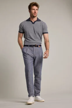 Barkers Tapered & Slim Fit Pants|Casual Pants^Newman Linen Pants BLUE