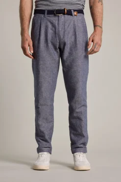 Barkers Tapered & Slim Fit Pants|Casual Pants^Newman Linen Pants BLUE