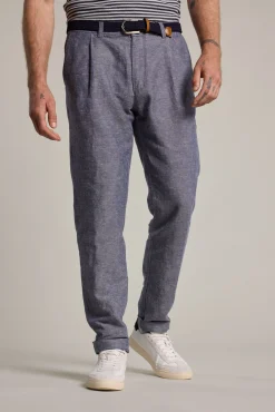 Barkers Tapered & Slim Fit Pants|Casual Pants^Newman Linen Pants BLUE